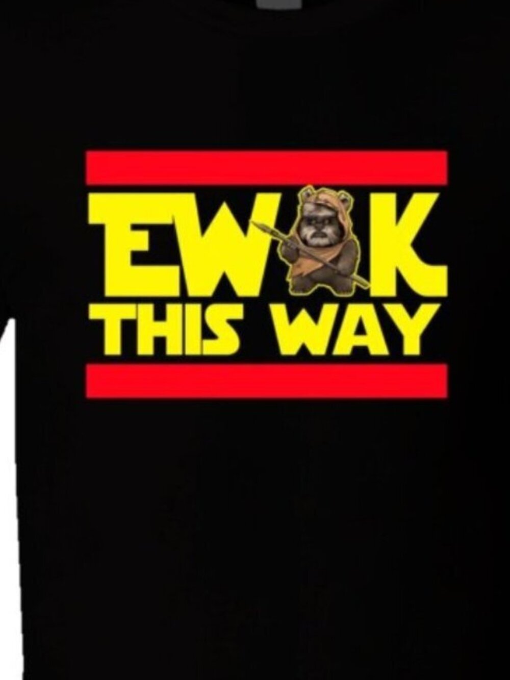 Star Wars Ewok This Way Music Lyrics Mashup Meme Fan Gift Graphic T-Shirt - Picture 2 of 5